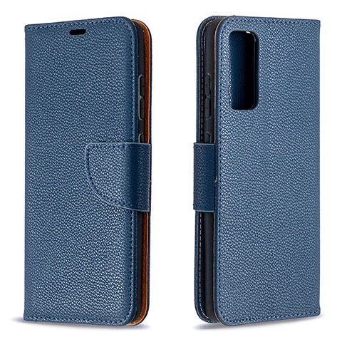 Funda de Cuero Cartera con Soporte Carcasa B06F para Samsung Galaxy S20 FE 4G Azul