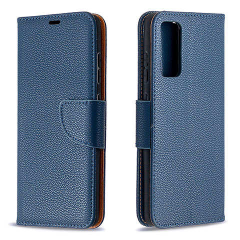 Funda de Cuero Cartera con Soporte Carcasa B06F para Samsung Galaxy S20 FE 5G Azul