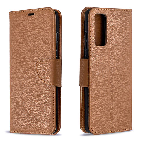 Funda de Cuero Cartera con Soporte Carcasa B06F para Samsung Galaxy S20 FE 5G Marron