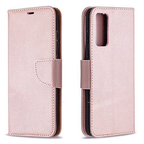 Funda de Cuero Cartera con Soporte Carcasa B06F para Samsung Galaxy S20 FE 5G Oro Rosa