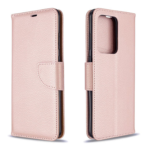 Funda de Cuero Cartera con Soporte Carcasa B06F para Samsung Galaxy S20 Plus 5G Oro Rosa