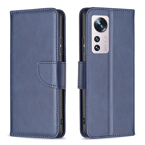 Funda de Cuero Cartera con Soporte Carcasa B06F para Xiaomi Mi 12 5G Azul