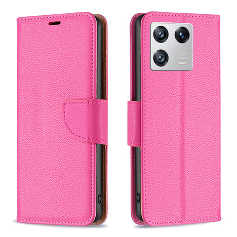 Funda de Cuero Cartera con Soporte Carcasa B06F para Xiaomi Mi 13 5G Rosa Roja