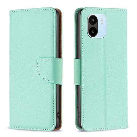 Funda de Cuero Cartera con Soporte Carcasa B06F para Xiaomi Poco C50 Verde