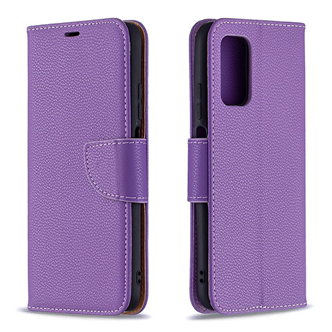 Funda de Cuero Cartera con Soporte Carcasa B06F para Xiaomi Poco M3 Morado