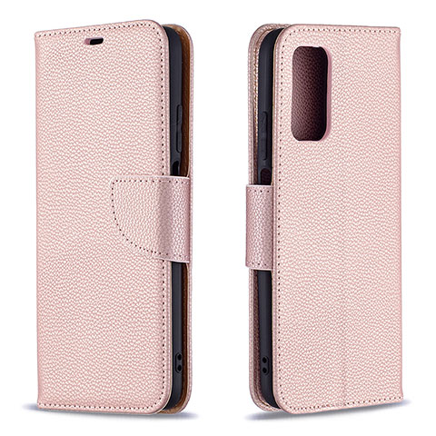 Funda de Cuero Cartera con Soporte Carcasa B06F para Xiaomi Poco M3 Oro Rosa