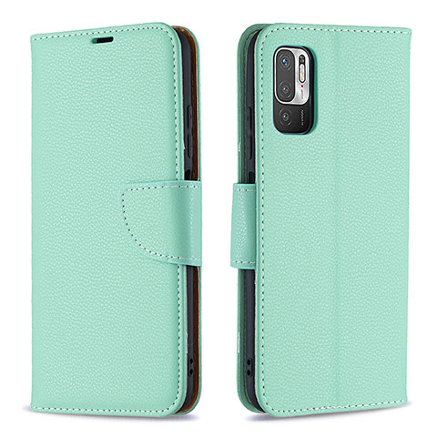 Funda de Cuero Cartera con Soporte Carcasa B06F para Xiaomi POCO M3 Pro 5G Verde