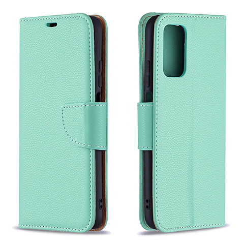 Funda de Cuero Cartera con Soporte Carcasa B06F para Xiaomi Poco M3 Verde