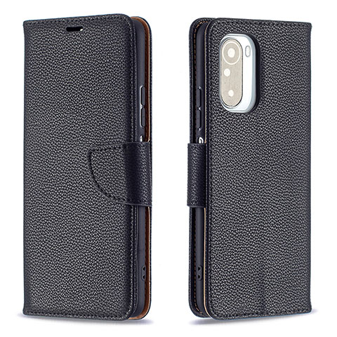 Funda de Cuero Cartera con Soporte Carcasa B06F para Xiaomi Redmi K40 Pro+ Plus 5G Negro