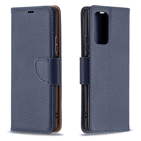 Funda de Cuero Cartera con Soporte Carcasa B06F para Xiaomi Redmi Note 10 Pro Max Azul