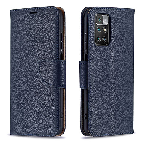 Funda de Cuero Cartera con Soporte Carcasa B06F para Xiaomi Redmi Note 11 4G (2021) Azul