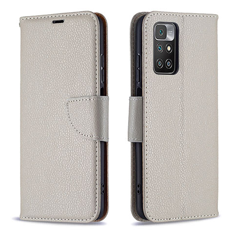 Funda de Cuero Cartera con Soporte Carcasa B06F para Xiaomi Redmi Note 11 4G (2021) Gris