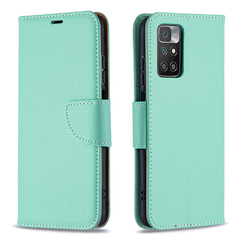 Funda de Cuero Cartera con Soporte Carcasa B06F para Xiaomi Redmi Note 11 4G (2021) Verde