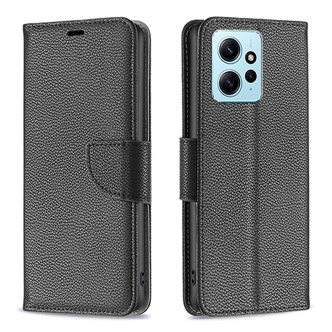 Funda de Cuero Cartera con Soporte Carcasa B06F para Xiaomi Redmi Note 12 4G Negro