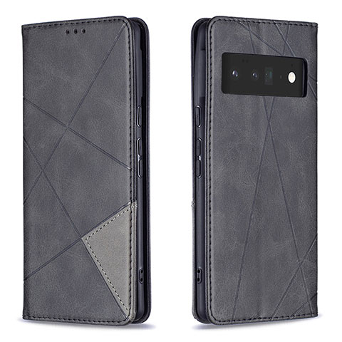 Funda de Cuero Cartera con Soporte Carcasa B07F para Google Pixel 6 Pro 5G Negro