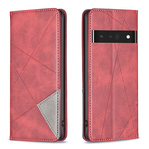 Funda de Cuero Cartera con Soporte Carcasa B07F para Google Pixel 7 Pro 5G Rojo