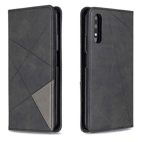 Funda de Cuero Cartera con Soporte Carcasa B07F para Huawei P Smart Z (2019) Negro