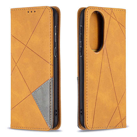 Funda de Cuero Cartera con Soporte Carcasa B07F para Huawei P50 Pro Marron Claro