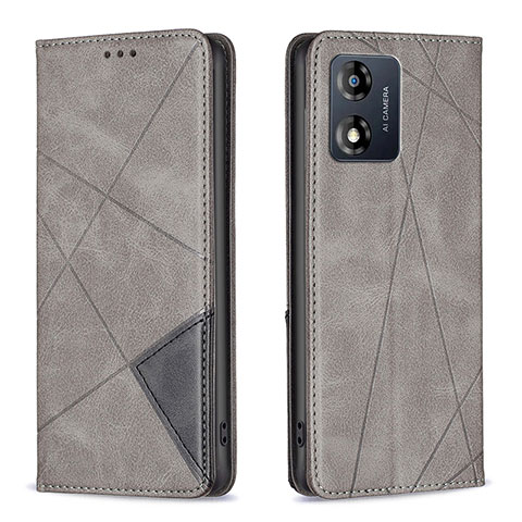 Funda de Cuero Cartera con Soporte Carcasa B07F para Motorola Moto E13 Gris