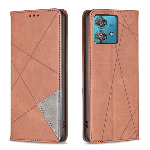 Funda de Cuero Cartera con Soporte Carcasa B07F para Motorola Moto Edge 40 Neo 5G Marron