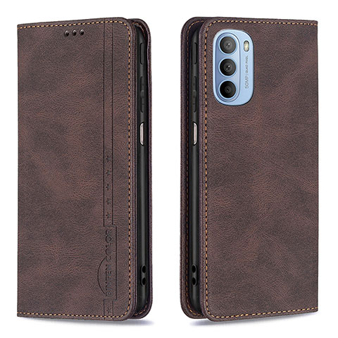 Funda de Cuero Cartera con Soporte Carcasa B07F para Motorola Moto G31 Marron