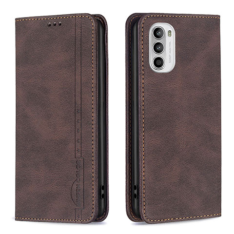 Funda de Cuero Cartera con Soporte Carcasa B07F para Motorola MOTO G52 Marron