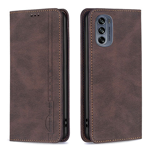 Funda de Cuero Cartera con Soporte Carcasa B07F para Motorola Moto G62 5G Marron