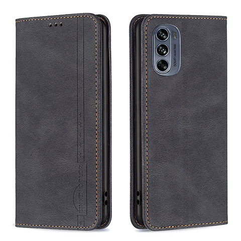 Funda de Cuero Cartera con Soporte Carcasa B07F para Motorola Moto G62 5G Negro