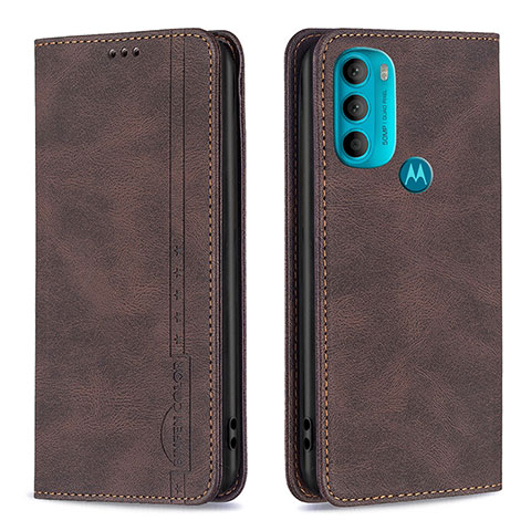 Funda de Cuero Cartera con Soporte Carcasa B07F para Motorola Moto G71 5G Marron