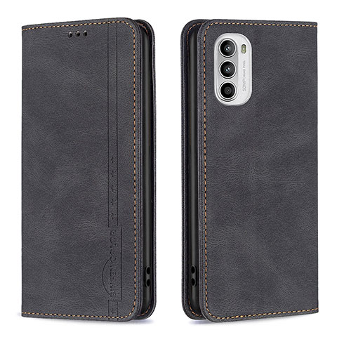 Funda de Cuero Cartera con Soporte Carcasa B07F para Motorola Moto G71s 5G Negro