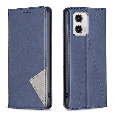 Funda de Cuero Cartera con Soporte Carcasa B07F para Motorola Moto G73 5G Azul