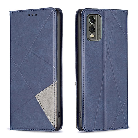 Funda de Cuero Cartera con Soporte Carcasa B07F para Nokia C210 Azul