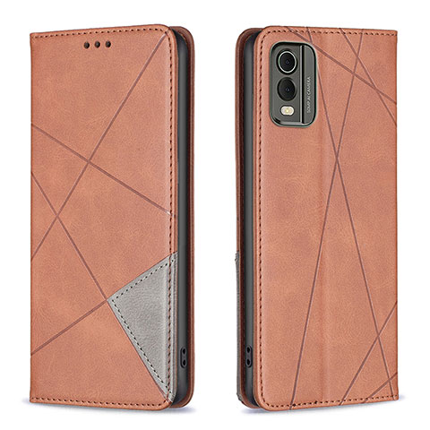 Funda de Cuero Cartera con Soporte Carcasa B07F para Nokia C210 Marron