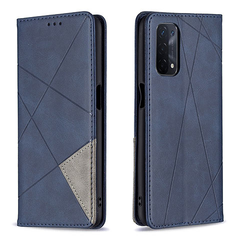 Funda de Cuero Cartera con Soporte Carcasa B07F para Oppo A54 5G Azul