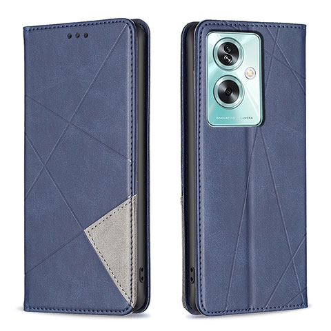 Funda de Cuero Cartera con Soporte Carcasa B07F para Oppo A79 5G Azul