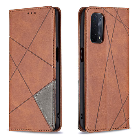 Funda de Cuero Cartera con Soporte Carcasa B07F para Oppo A93 5G Marron