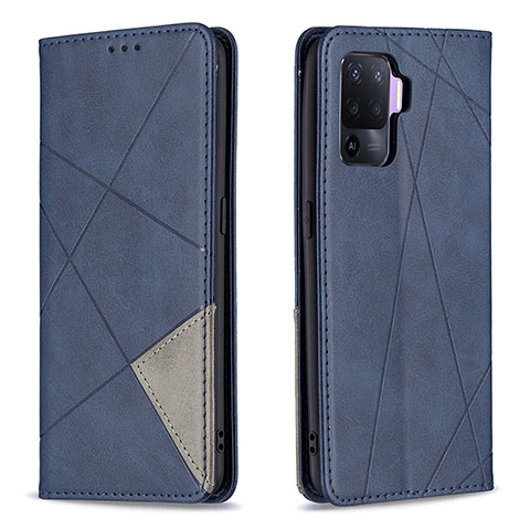 Funda de Cuero Cartera con Soporte Carcasa B07F para Oppo A94 4G Azul