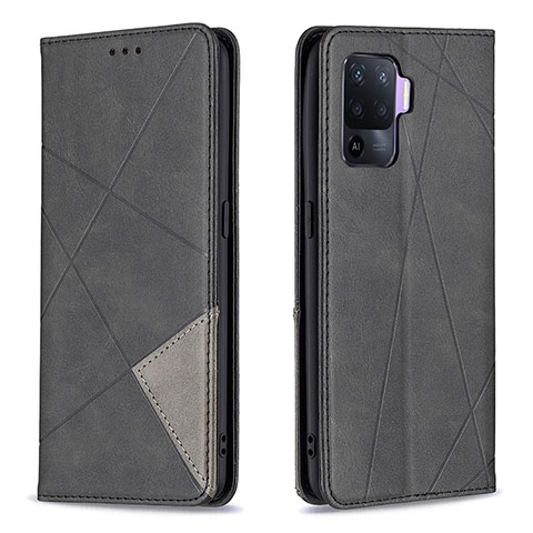 Funda de Cuero Cartera con Soporte Carcasa B07F para Oppo A94 4G Negro