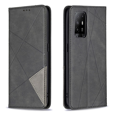 Funda de Cuero Cartera con Soporte Carcasa B07F para Oppo A95 5G Negro