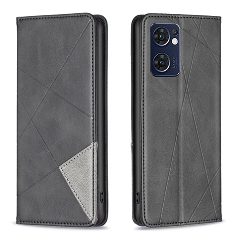 Funda de Cuero Cartera con Soporte Carcasa B07F para Oppo Find X5 Lite 5G Negro