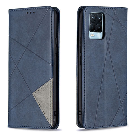 Funda de Cuero Cartera con Soporte Carcasa B07F para Realme 8 4G Azul