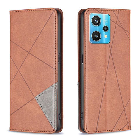 Funda de Cuero Cartera con Soporte Carcasa B07F para Realme 9 4G Marron