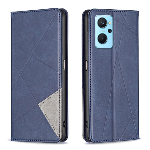 Funda de Cuero Cartera con Soporte Carcasa B07F para Realme 9i 4G Azul