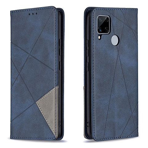 Funda de Cuero Cartera con Soporte Carcasa B07F para Realme C25S Azul