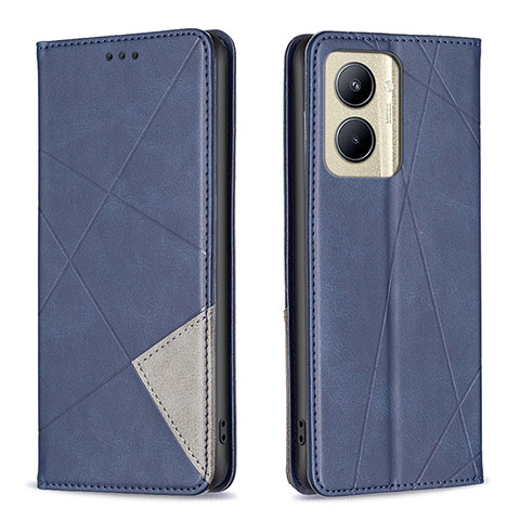 Funda de Cuero Cartera con Soporte Carcasa B07F para Realme C33 Azul