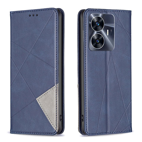 Funda de Cuero Cartera con Soporte Carcasa B07F para Realme C55 Azul