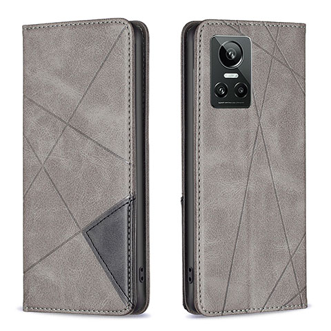 Funda de Cuero Cartera con Soporte Carcasa B07F para Realme GT Neo3 5G Gris