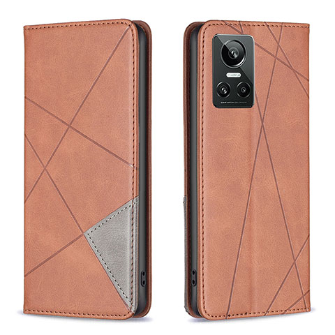 Funda de Cuero Cartera con Soporte Carcasa B07F para Realme GT Neo3 5G Marron