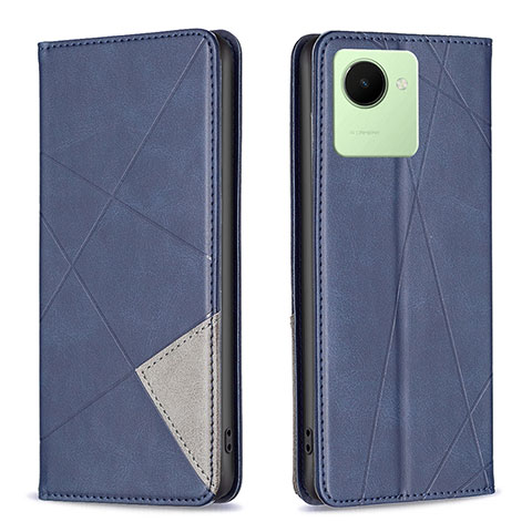 Funda de Cuero Cartera con Soporte Carcasa B07F para Realme Narzo 50i Prime Azul