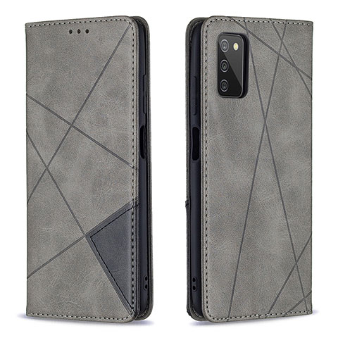 Funda de Cuero Cartera con Soporte Carcasa B07F para Samsung Galaxy A03s Gris